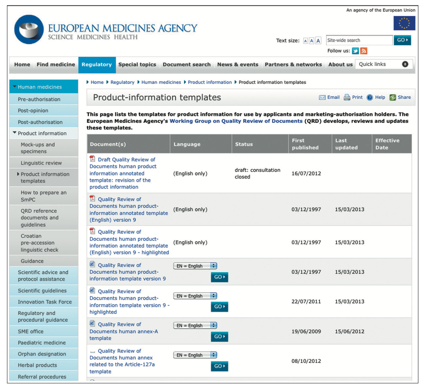 QRD templates are available online